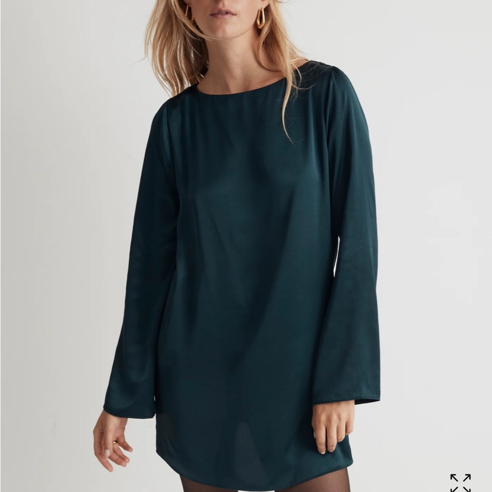 Madewell Green Long Sleeve Dress